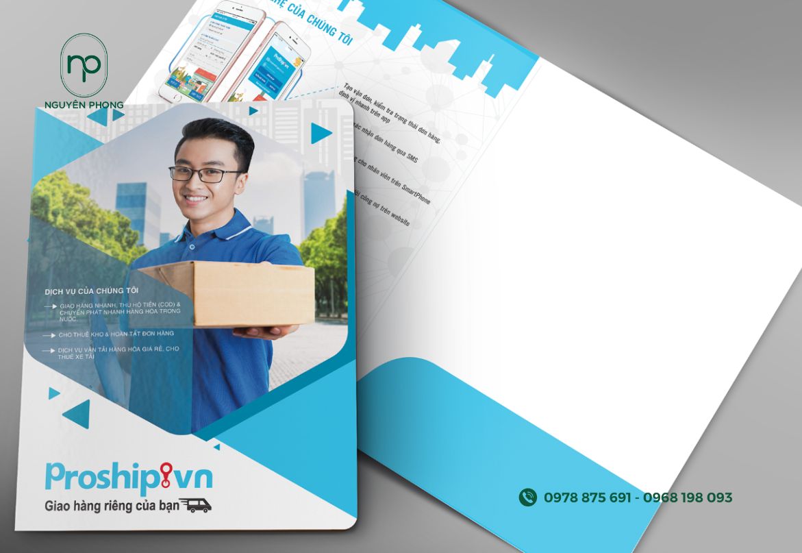 Mẫu kẹp file 2 mặt ấn tượng của công ty giao hàng